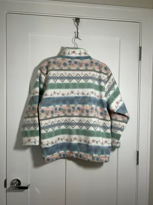 Alfred Dunner Petite Vintage women’s small oversized fleece full zip jacket thumbnail 5
