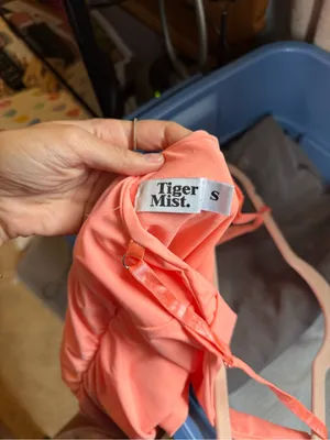 Tiger Mist Coral Ruched Tank Dress thumbnail 4