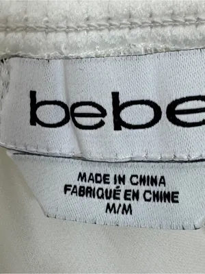 Bebe Lace Scallop Hem Mini Skirt White Medium Elastic Waist Cottagecore Layered thumbnail 10