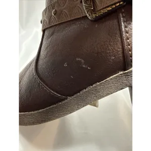 Jellypop Brown Leather Ankle Boots Women's 7.5M Zippered thumbnail 9