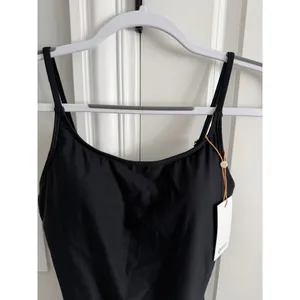 Quince NWT Italian Cami One-Piece Swimsuit Black Small thumbnail 4