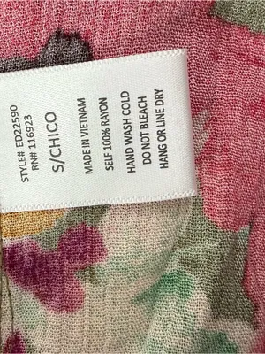 NWT Sabrina Olive Rose Printed 3/4 Sleeve Dress Size Small Tiered thumbnail 8