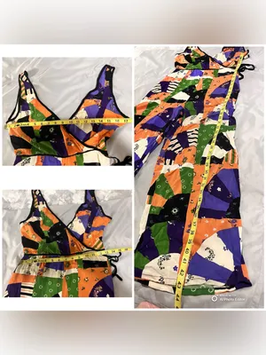 Urban Outfitters Patchwork Boho Surplice Wide Leg Jumpsuit Sz 6 Festival thumbnail 9