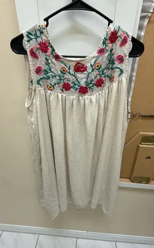 Altar'd State Embroidered Boho Short Sleeveless Dress Size S thumbnail 1