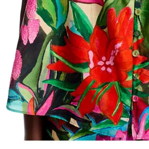 NWT FARM RIO Jardin De Reve Sleeveless Floral Tropical Blouse Tank Top Pink S thumbnail 6