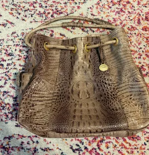 Brahmin Croc Leather Embossed Vintage Handbag thumbnail 1