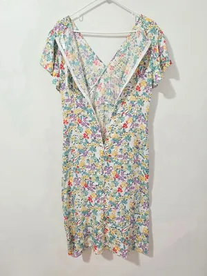 beachsissi Floral Mini Dress - White/Multicolor floral - Size XL thumbnail 7
