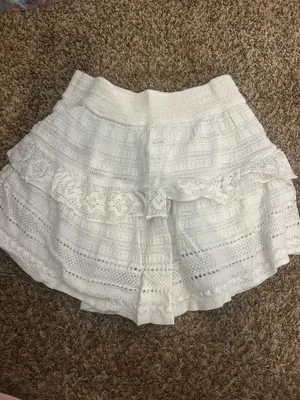 White Aerie Ruffle Mini Skirt thumbnail 2