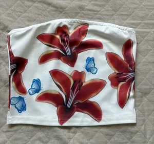 floral tube top brand new thumbnail 1