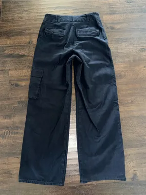 TNA Straight Leg Cargo Pants Black Size 6 thumbnail 2