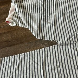 Mersea Thinny Traveler Travel Wrap White Navy Red Striped Poncho TTRV-WHITE NWT thumbnail 6