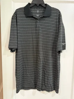 Nike golf large black and white polo men’s thumbnail 1