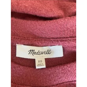 Madewell Long Sleeve Ruched Side Crewneck Top Womens Sz XS Rust thumbnail 5