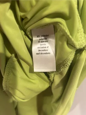 Maurice's New Lime Green Embellished Ruched Tunic Top Dress Small Y2K Boho thumbnail 5