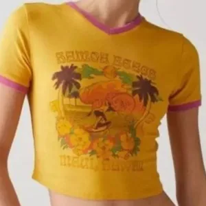 Urban Outfitters Maui Hawaii Graphic Ringer Tee Shirt Women’s Small thumbnail 1