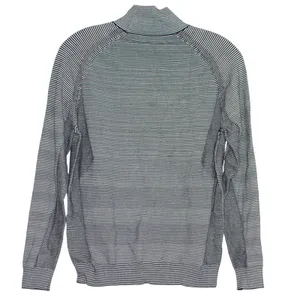 NEW Peter Millar Sweater Hepburn Sport Turtleneck Stripe Stretchy Navy Medium thumbnail 2