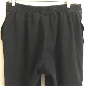 Alfred Dunner black pull-on grandma denim pants 10P‎ thumbnail 5