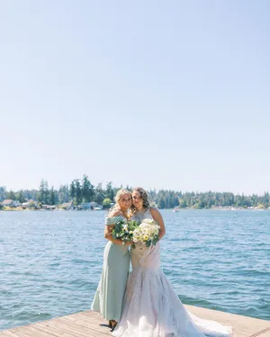 Bridesmaid Dress Worn ONCE Green thumbnail 2