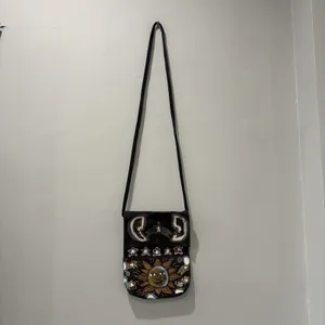 Rhetta Stelling hand painted purse celestial Sun Moon Star‎ Flap Crossbody Bag thumbnail 4