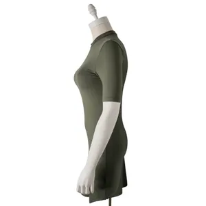 Say What? Womens Olive Green Mock Neck Short Sleeve Bodycon Dress Size S thumbnail 3