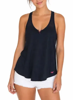 Hollister Womens Navy Blue Racerback Tank Top Small NWT thumbnail 1