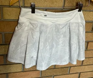 Lululemon Pace Rival Skirt (Regular) No Panels Eternal Wave White Size 4 thumbnail 1