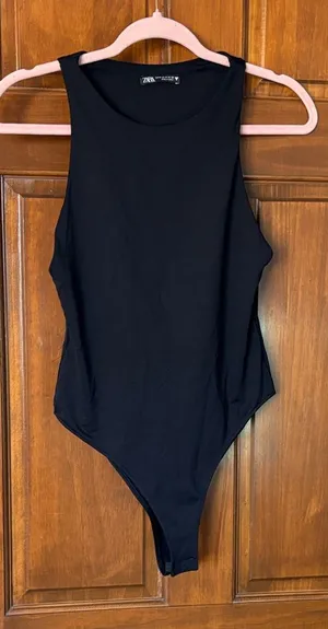 Zara Black Bodysuit Size Mediun thumbnail 1