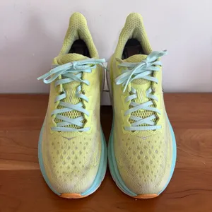 Hoka Clifton 9 Womens Running Shoes 9 Citrus Glow Yellow Blue 1127896 CGSO thumbnail 3