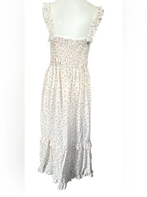 Storia Blush Floral Smocked Maxi Dress thumbnail 3