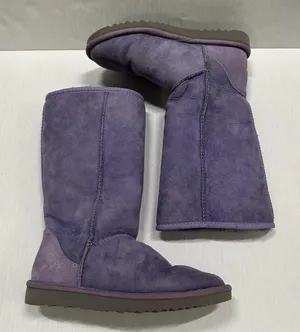 UGG Australia Classic Tall 5815 Boots Womens 5 Purple Sheepskin Lined‎ Winter thumbnail 1