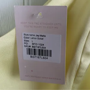 NEW Birdy Grey Jay Matte Satin Dress Lemon Sorbet Yellow Size Large Bridesmaid thumbnail 6