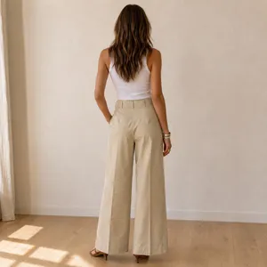 Vintage Y2K GAP Pleated Wide Leg Trousers High Rise Minimalist Quiet Luxury 6 thumbnail 3