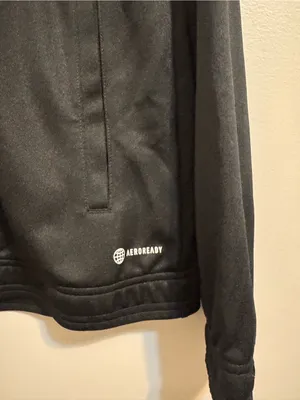 Adidas AEROREADY Black Full Zip Track Jacket Size Small Athletic Soccer thumbnail 4