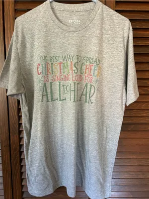 Gray Graphic Christmas Cheer T-Shirt thumbnail 1