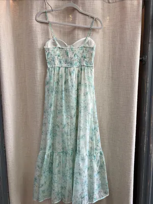 Floral Spaghetti Strap Corset Midi Dress Medium thumbnail 12
