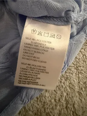 Urban Outfitters Light Blue Strapless Ruched Drawstring Women's Top size large thumbnail 7
