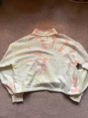 American Eagle Tie-Dye Cropped Quarter-Zip Sweatshirt thumbnail 4