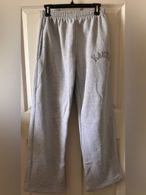 Kaete Gray Cozy Boyfriend Fit Grunge Sweatpants Sz L/XL Indie Sleaze Vibes Fall thumbnail 6