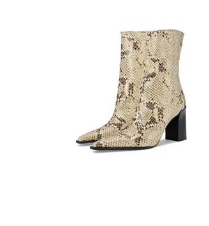Schutz Boots Sz 5 Rafaella Snake-Print Pointed Toe Ankle Bootie Feminine thumbnail 1