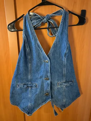 Wild Fable Denim Vest Halter Top thumbnail 1