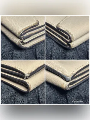 Fendi Tortora Gray Leather F Is Fendi Micro Trifold Wallet Chain Card Case Italy thumbnail 9