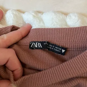 Zara Short Sleeve Brown Ruched Tee thumbnail 3