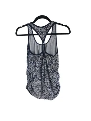 New Balance Womens Racerback Tank Top Blue Paisley S Lightweight Activewear thumbnail 2