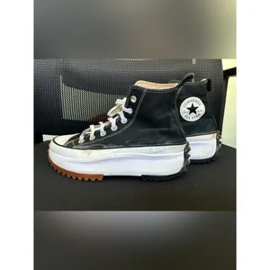 Converse Run Star Hike Shoes W6.5 M 5Black White Platform High Top Sneakers thumbnail 2