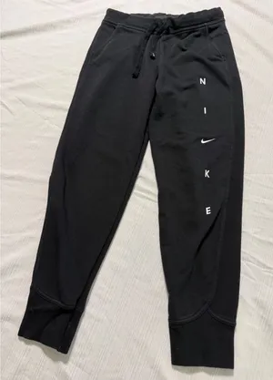 Nike Dri-FIT Womens‎ Black Jogger Sweatpants Vertical Logo Size S Small thumbnail 1