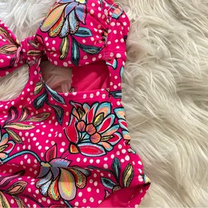 Tabitha Brown x Target Pink Floral One Piece Cutout Swimsuit Swim Suit XXS new thumbnail 4