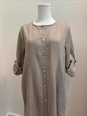Embellish by Creative Concepts Dress Cotton Linen Maxi Size Small thumbnail 4