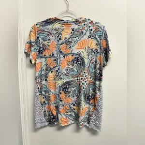 Chico's Multicolor Paisley Short Sleeve Top thumbnail 2
