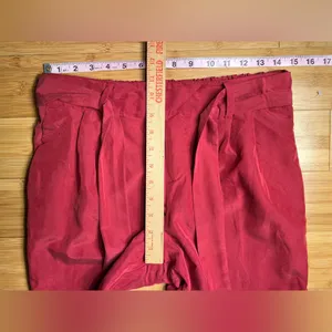 Old Navy Womens Strawberry Tropix High Rise Belted Paper Bag Pull-On Pants|Sz:S thumbnail 6