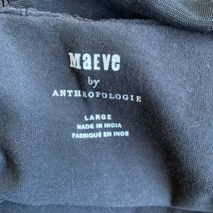 Anthropologie Maeve by black one shoulder tulle bow pullover size large blouse thumbnail 4